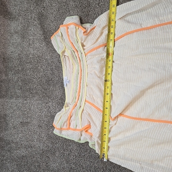 Anthropologie Current Air Women Boatneck flutter Ruffle Sleeve Dress sz M - Picture 6 of 9